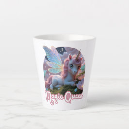 Weißes Einhorn mit Flügeln - Magic Queen Latte Mok