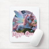 Weißes Einhorn mit Flügeln - Magic Queen Muismat (Met muis)