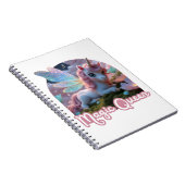 Weißes Einhorn mit Flügeln - Magic Queen Notitieboek (Rechterzijde)
