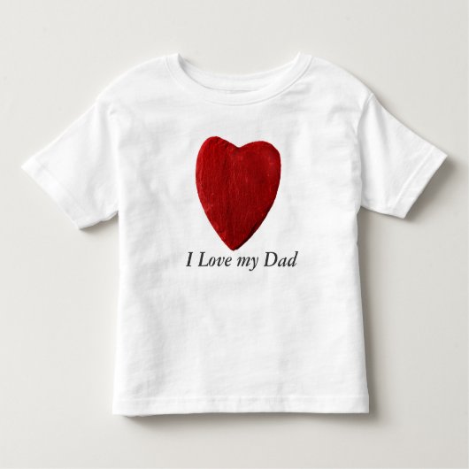 weißes Kindershirt I Love my Dad mit Herz Kinder Shirts (Voorkant)