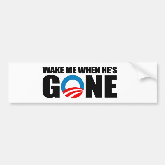 WEK ME ALS HIJ WEG IS BUMPERSTICKER (Voorkant)