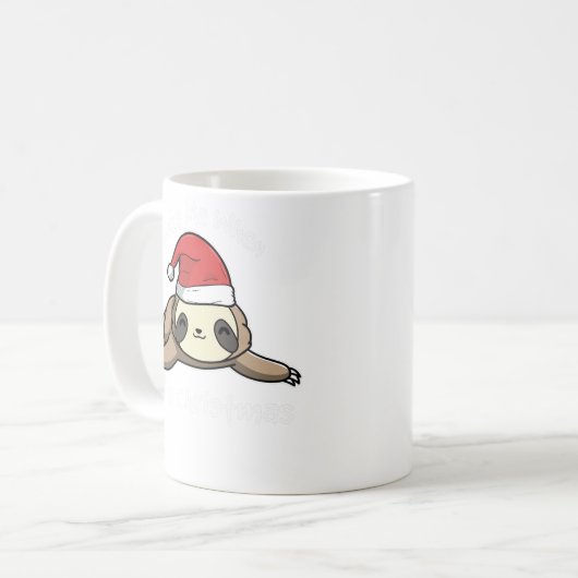 Wek me op als het kerstsnoepriet is koffiemok (Voorkant links)