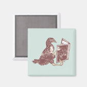 Weka Bird leest een boek Magneet (Voorkant / Achterkant)