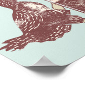 Weka Bird leest een boek Poster (Hoek)