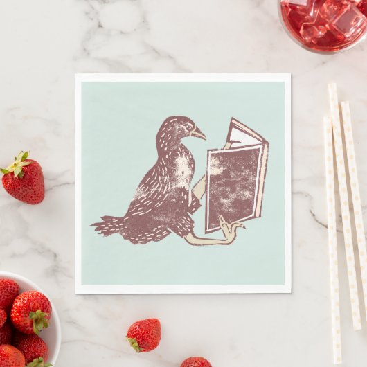 Weka Bird leest een boek Servet (Insitu)