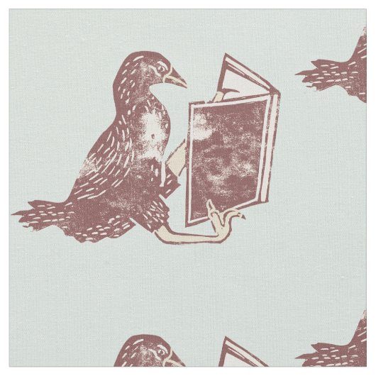 Weka Bird leest een boek Stof (Close Up)