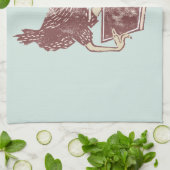 Weka Bird leest een boek Theedoek (Gevouwen)