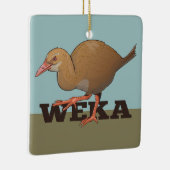 Weka Nieuw-Zeelandse vogel Keramisch Ornament (Rechts)