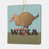 Weka Nieuw-Zeelandse vogel Keramisch Ornament (Links)