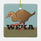 Weka Nieuw-Zeelandse vogel Keramisch Ornament (Achterkant)
