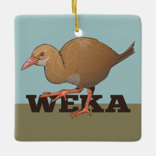 Weka Nieuw-Zeelandse vogel Keramisch Ornament