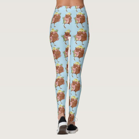 Weka Nieuw-Zeelandse vogel Leggings (Achterkant)