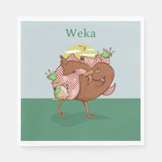 Weka Nieuw-Zeelandse vogel Servet (Voorkant)