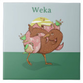 Weka Nieuw-Zeelandse vogel Tegeltje (Voorkant)