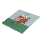 Weka Nieuw-Zeelandse vogel Tegeltje (Zijkant)