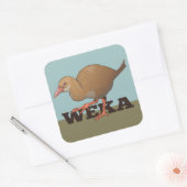 Weka Nieuw-Zeelandse vogel Vierkante Sticker (Envelop)