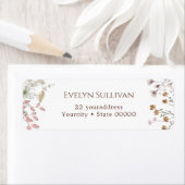 Wekbloemen, etiket met terugzendadres (Insitu)