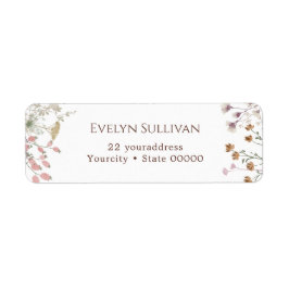 Wekbloemen, etiket met terugzendadres