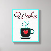 Wekbord voor Keuken, Koffie, Turquoise, Rood, Zwar