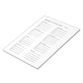 Wekelijks aan-do-lijst notitieblok (Schuin)