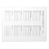 Wekelijks aan-do-lijst notitieblok (Voorkant)