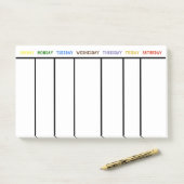 Wekelijks aan-doe Lijst Post-it® Notes (Op bureau)