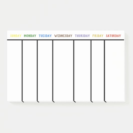 Wekelijks aan-doe Lijst Post-it® Notes (Voorkant)