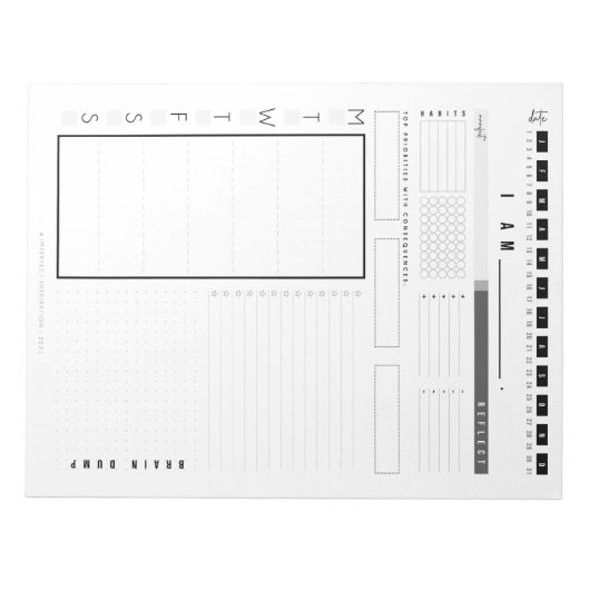 Wekelijks ben ik Planner Notitieblok (Voorkant)