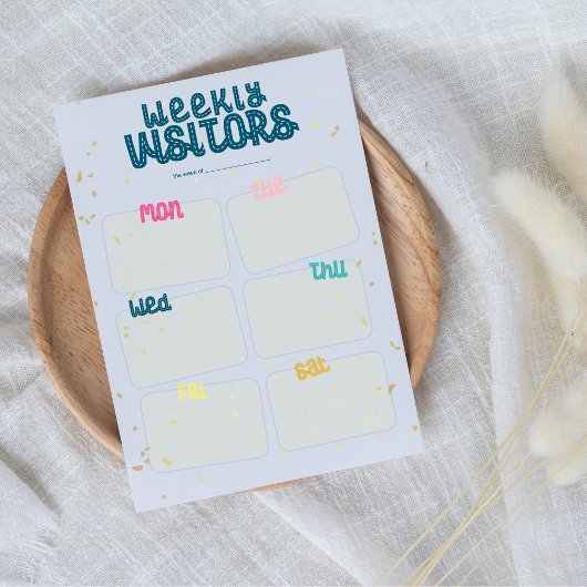 Wekelijks bezoek, zorgverlenende, ouder wordende o notitieblok