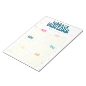 Wekelijks bezoek, zorgverlenende, ouder wordende o notitieblok (Schuin)