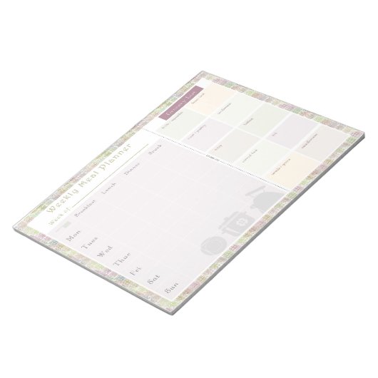 Wekelijks bord Klein vierkant Notitieblok (Schuin)