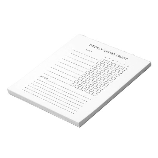 Wekelijks Chore Chart Notitieblok (Linkerzijde)