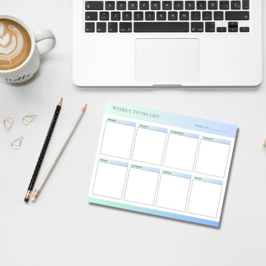 Wekelijks | Dagelijks te doen lijst Notitieblok, t Notitieblok
