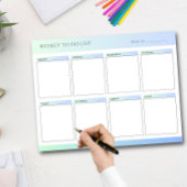 Wekelijks | Dagelijks te doen lijst Notitieblok, t Notitieblok