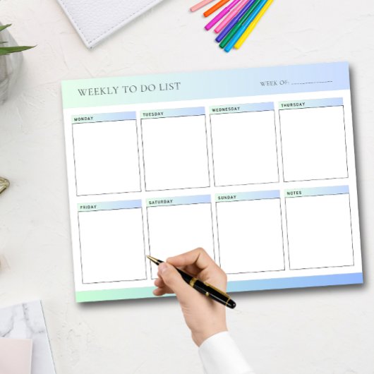 Wekelijks | Dagelijks te doen lijst Notitieblok, t Notitieblok
