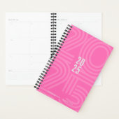 Wekelijks hete roze verstopte spiraal planner (Display)