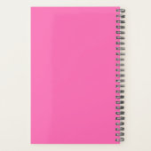 Wekelijks Hot Pink Bottom Stripe Spiral Planner (Achterkant)