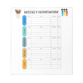 WEKELIJKS HUISWERK NOTITIEBLOK (Voorkant)