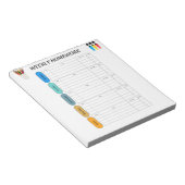 WEKELIJKS HUISWERK NOTITIEBLOK (Schuin)