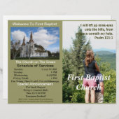  wekelijks kerkbulletin (alleen buiten) (Voorkant / Achterkant)