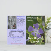 wekelijks kerkbulletin (alleen buiten) (Staand voorkant)