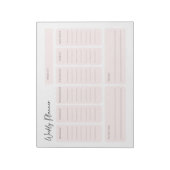 Wekelijks landschap van de Planner in Blush Pink Notitieblok (Linkerzijde)