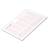 Wekelijks landschap van de Planner in Blush Pink Notitieblok (Schuin)