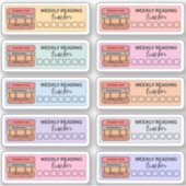 Wekelijks leesjournaal Tracker Bookish Planner Sticker (Voorkant)