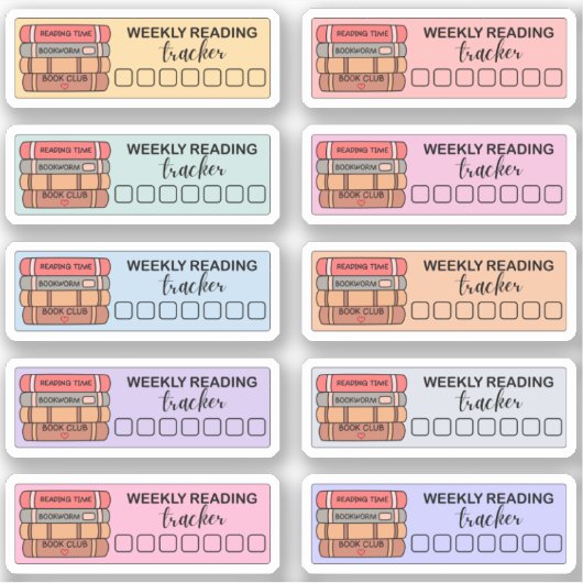 Wekelijks leesjournaal Tracker Bookish Planner Sticker (Voorkant)
