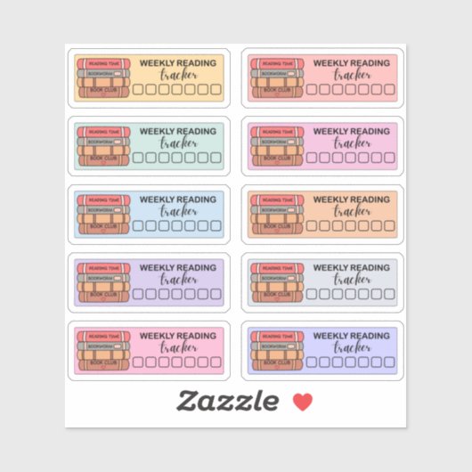 Wekelijks leesjournaal Tracker Bookish Planner Sticker (Vel)