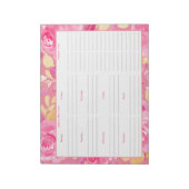 Wekelijks maalplan en lijst van kruidenierswaren - notitieblok (Linkerzijde)