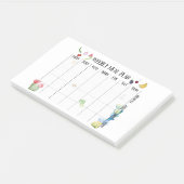 Wekelijks maaltijdplan post-it® notes (Schuin)