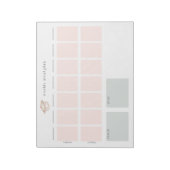 Wekelijks maaltijdplanningspad notitieblok (Linkerzijde)