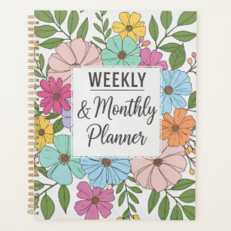Wekelijks & Maandelijks Planner 2025 – Floral Hoes
